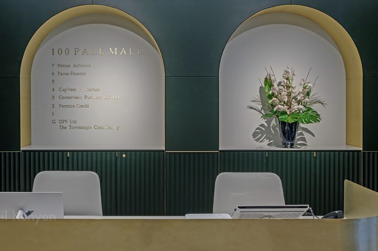 100 Pall Mall - Photo of the refurbishment to the reception area